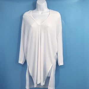 J.Valdi Women's White Swimsuit Tunic Cover Up Hooded Beach Bikini Dress Size S